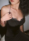 Midnight Lace Slip Dress | Noir