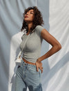 Colette Strick-T-Shirt | Grau