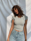 Colette Strick-T-Shirt | Grau