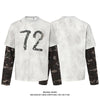 2024 Original American High Street Cut Camouflage Fake Two Long Sleeve T-Shirts Men's and Women's Design Sense Niche Autumn Tops