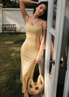 Seraphina Pearl Strap Dress | Mellow Marigold