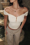 Camélia Knit Top | Crème Vanille