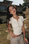 Camélia Knit Top | Crème Vanille